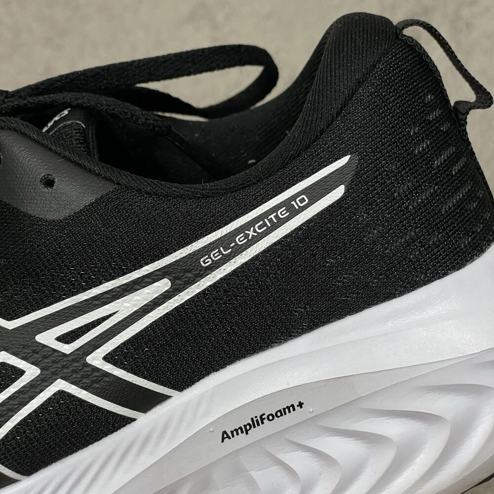 ASICS GEL-Excite 10 Running Shoes Womens Size 9.5 Black White Cushioned Sneakers - Picture 5 of 10